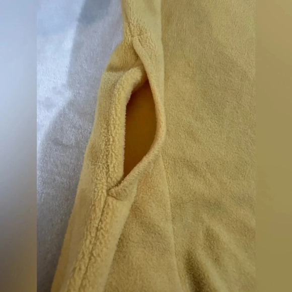 90’s San Francisco Tourist Zip Up Fleece Jacket XL Overized Unisex Yellow Navy - Picture 7 of 11